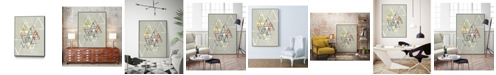 Giant Art 20" x 16" Stamped Triangles II Art Block Framed Canvas